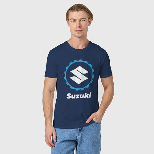 Мужская футболка Suzuki в стиле Top Gear / Тёмно-синий – фото 3