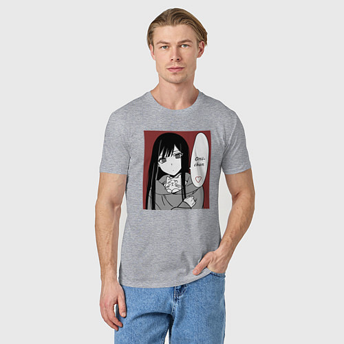Мужская футболка Милая Чихара / Меланж – фото 3