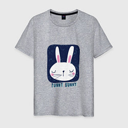 Футболка хлопковая мужская Funny - Bunny, цвет: меланж