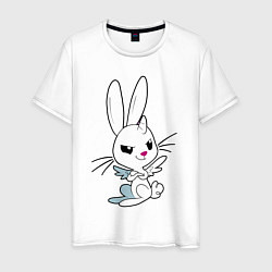 Футболка хлопковая мужская Angel Bunny - my little pony - cartoon, цвет: белый