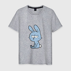 Футболка хлопковая мужская Chill rabbit, цвет: меланж