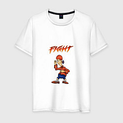 Футболка хлопковая мужская Джимми Гокинс-fight, цвет: белый