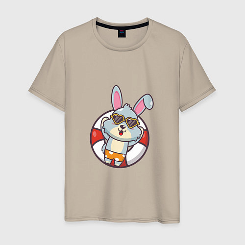 Мужская футболка Chill Rabbit / Миндальный – фото 1