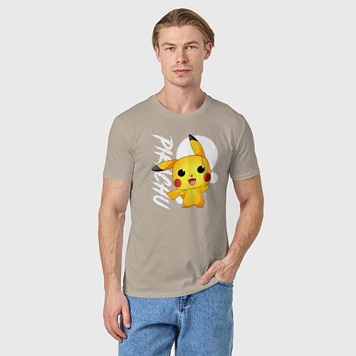 Мужская футболка Funko pop Pikachu / Миндальный – фото 3
