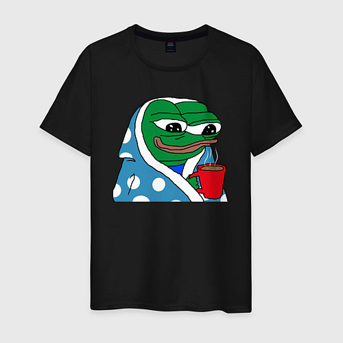 Мужская футболка Frog Pepe мем / Черный – фото 1