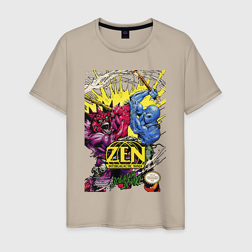 Мужская футболка Zen - intergalactic ninja / Миндальный – фото 1