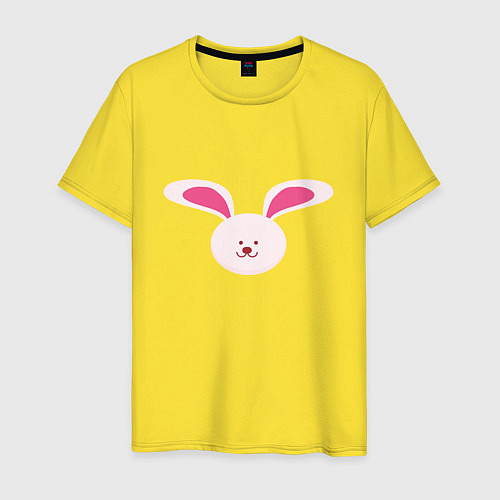 Мужская футболка Голова кролика / Желтый – фото 1