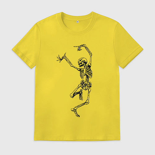 Мужская футболка Скелет и балет / Желтый – фото 1