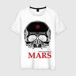 Футболка хлопковая мужская 30 STM: Skull, цвет: белый