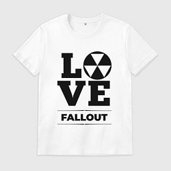 Футболка хлопковая мужская Fallout love classic, цвет: белый