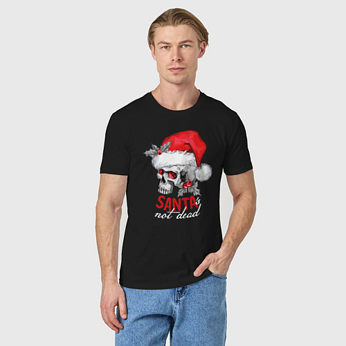Мужская футболка Santa is not dead / Черный – фото 3