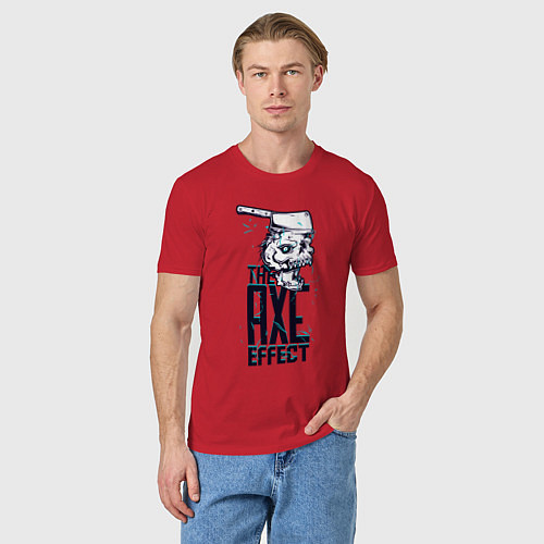 Мужская футболка Эффект топора / Красный – фото 3
