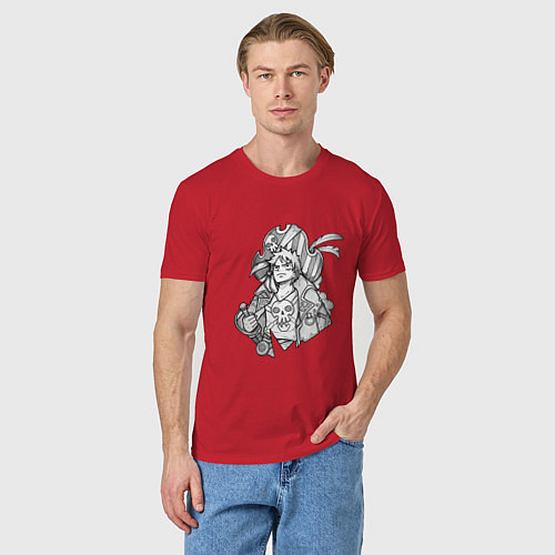Мужская футболка Король пиратов - Манки Д Луффи / Красный – фото 3