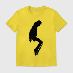 Футболка хлопковая мужская Силуэт Майкла Джексона - Minimalism, цвет: желтый