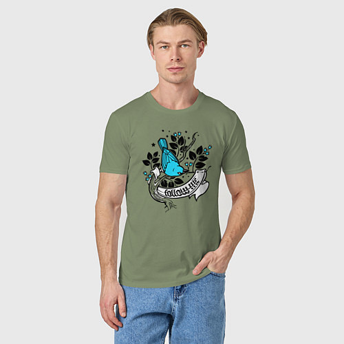 Мужская футболка Птица и ягоды - follow me / Авокадо – фото 3