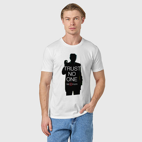 Мужская футболка X files - курильщик / Белый – фото 3