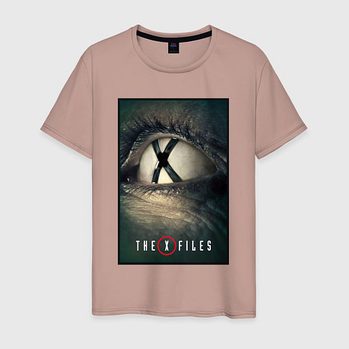 Мужская футболка X - Files poster / Пыльно-розовый – фото 1