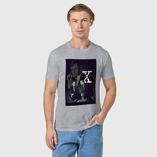 Мужская футболка X poster / Меланж – фото 3