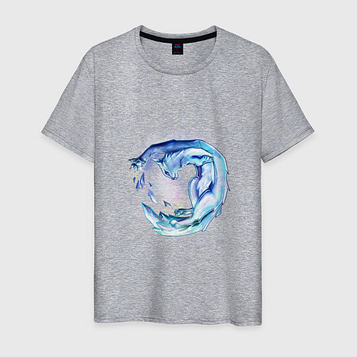 Мужская футболка Ice Cat / Меланж – фото 1