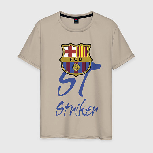 Мужская футболка Barcelona - Spain - striker / Миндальный – фото 1
