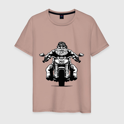 Мужская футболка Wide biker / Пыльно-розовый – фото 1