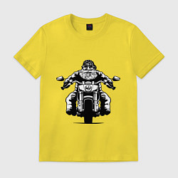 Футболка хлопковая мужская Wide biker, цвет: желтый