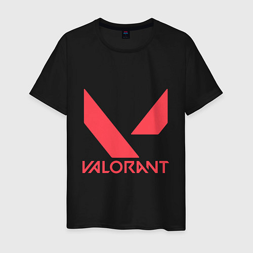 Мужская футболка Valorant - logo / Черный – фото 1