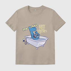 Футболка хлопковая мужская Lumpy - high voltage, цвет: миндальный