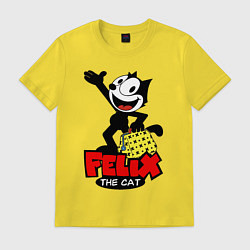 Футболка хлопковая мужская Cat Felix magic bag, цвет: желтый