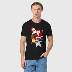 Футболка хлопковая мужская Все герои нового года ДЭБуют, цвет: черный — фото 2