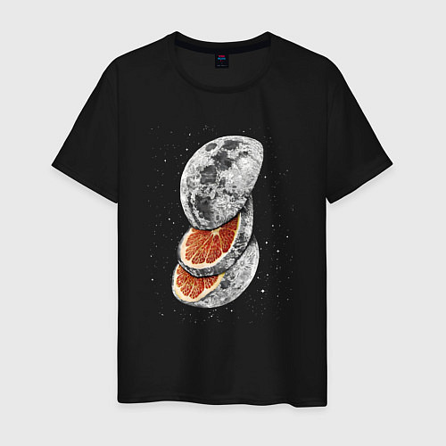 Мужская футболка Лунный фрукт / Черный – фото 1