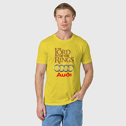 Футболка хлопковая мужская Audi - властелин колец, цвет: желтый — фото 2