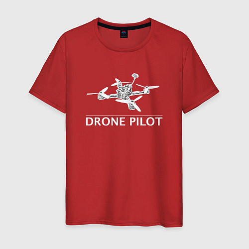 Мужская футболка Drones pilot / Красный – фото 1