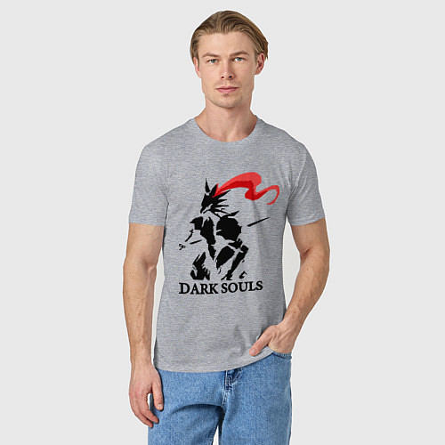 Мужская футболка Dark Souls / Меланж – фото 3