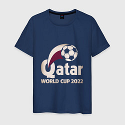 Футболка хлопковая мужская World Cup 2022, цвет: тёмно-синий