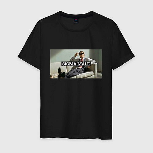 Мужская футболка Sigma male - Бэйтман / Черный – фото 1