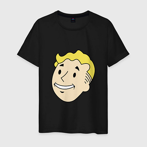 Мужская футболка Vault boy head / Черный – фото 1