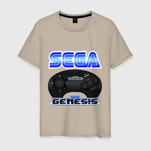 Мужская футболка Sega genesis joystick / Миндальный – фото 1