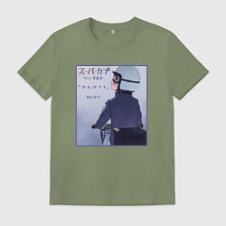 Футболка хлопковая мужская Когума в шлеме - Супер Каб, цвет: авокадо