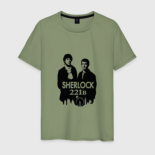 Мужская футболка Sherlock 221B / Авокадо – фото 1