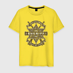 Футболка хлопковая мужская Sheriff, цвет: желтый