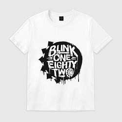 Футболка хлопковая мужская Blink one eighty two, цвет: белый