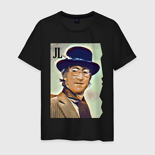 Мужская футболка John Lennon - legendary musician / Черный – фото 1