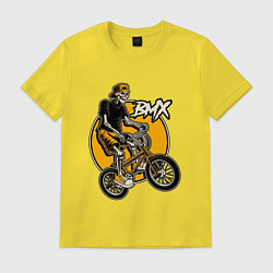 Футболка хлопковая мужская BMX rider, цвет: желтый