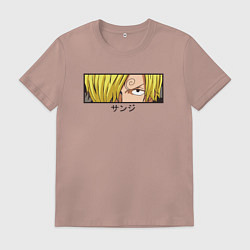 Футболка хлопковая мужская Санджи, цвет: пыльно-розовый