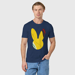 Футболка хлопковая мужская Уши, цвет: тёмно-синий — фото 2