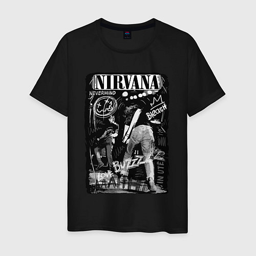 Мужская футболка Nirvana bleach / Черный – фото 1
