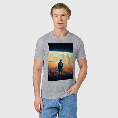 Мужская футболка I want to be an astronaut / Меланж – фото 3