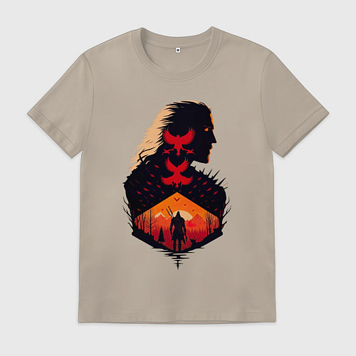Мужская футболка Геральт из Ривии / Миндальный – фото 1