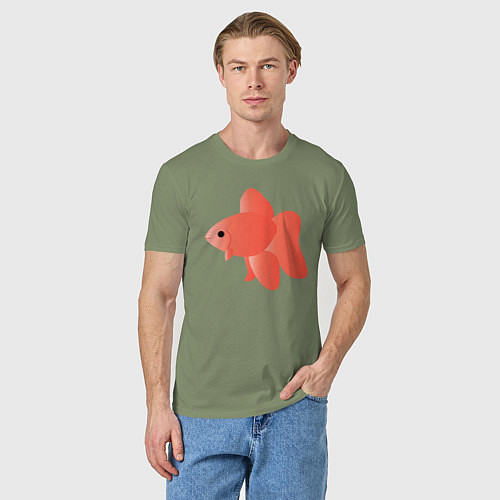 Мужская футболка Золотая рыба / Авокадо – фото 3